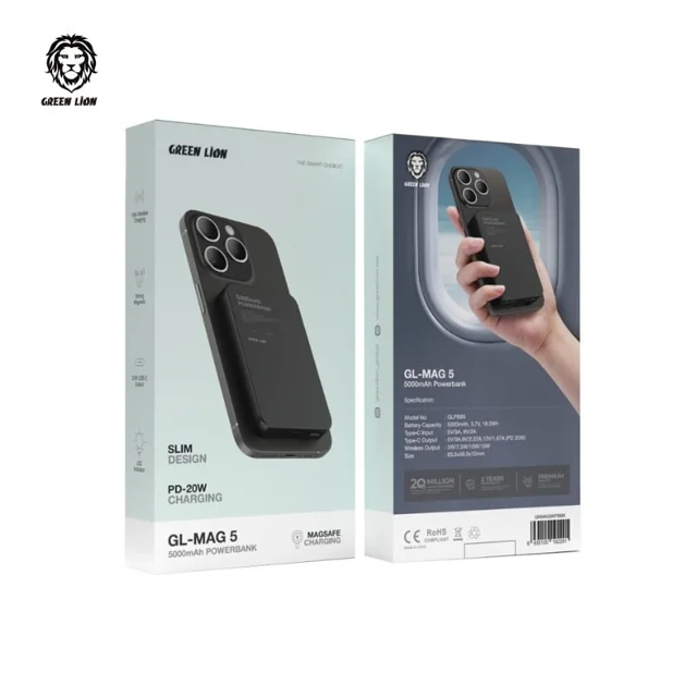 پاوربانک گرین لاین مدل GL-MAG 5 ظرفیت 5000 میلی آمپر ساعت 101527740